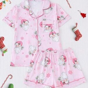 Pink Santa Claus Pajama Set